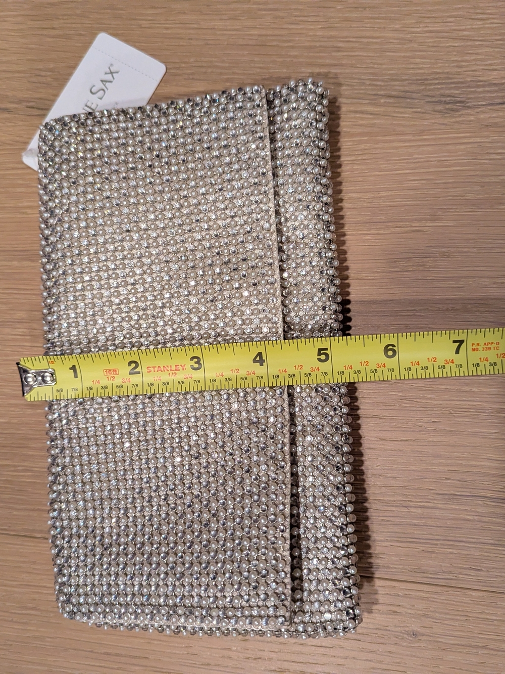 GUNNE SAX Silver Crystal Envelope Clutch - Picture 7 of 10